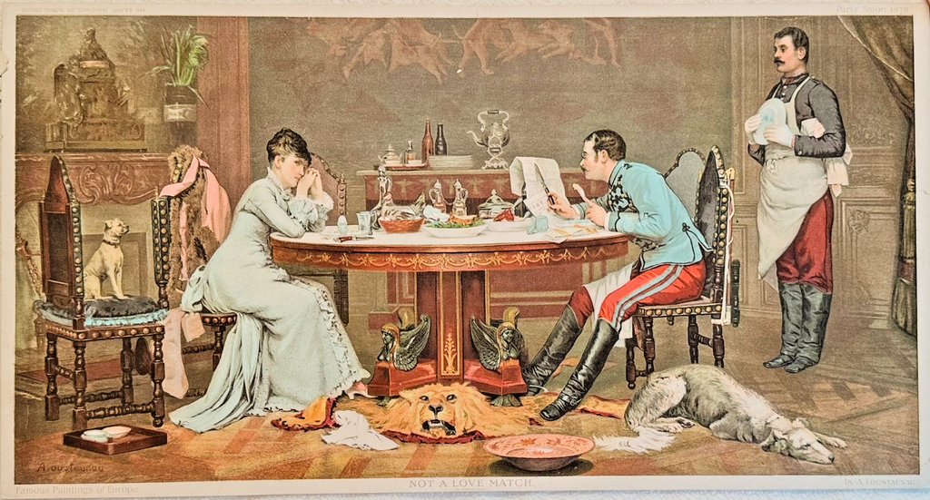 1894 Chicago Tribune ART Supplement 'Not a Love Match'