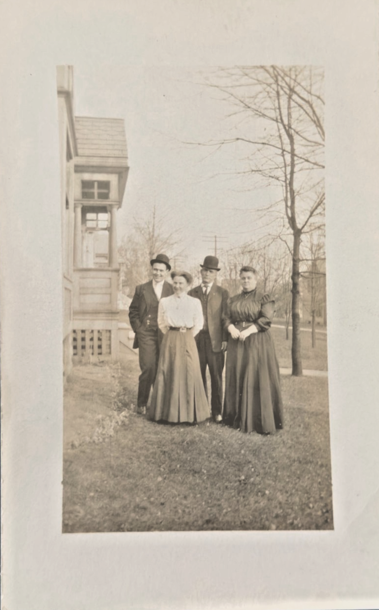 c1912 RPPC Akron, Ohio Family Portraits Real Photo Postcard