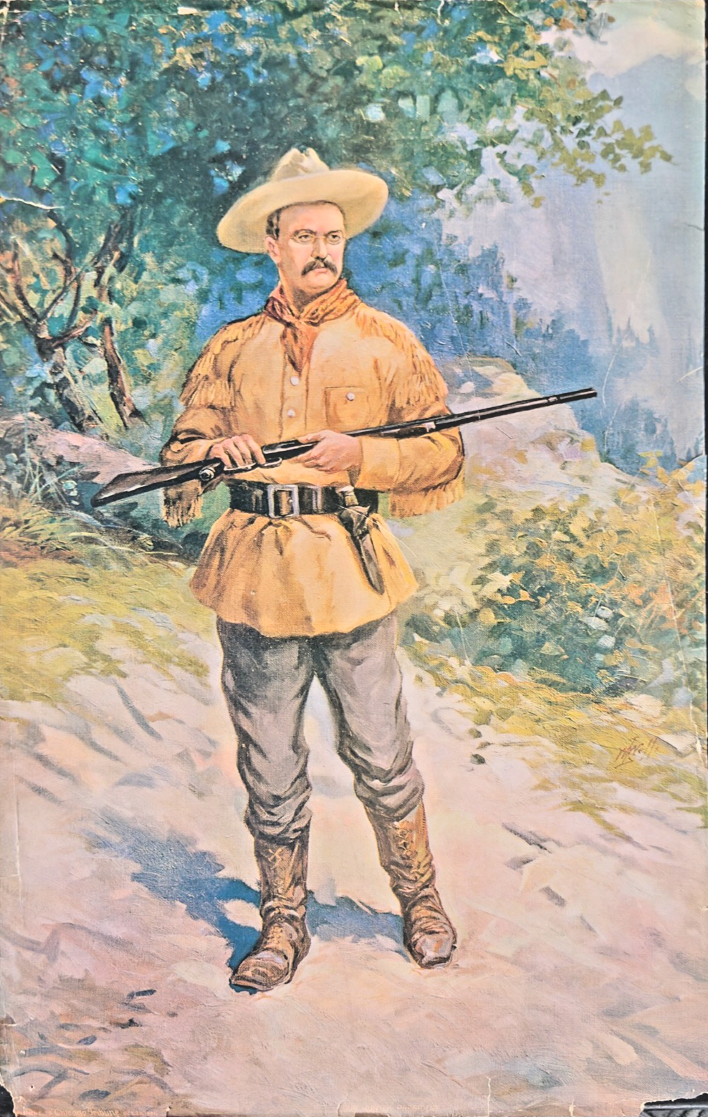 1907 Chicago Tribune Art Supplement “Shepherdess” Color Print / Newspaper Insert