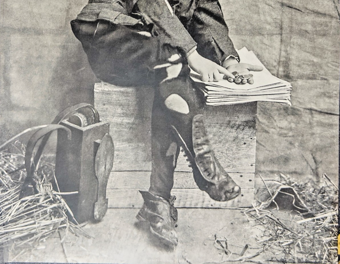 Early 1900 “Counting His Money' Portrait– Supplement to The Sunday Sentinel