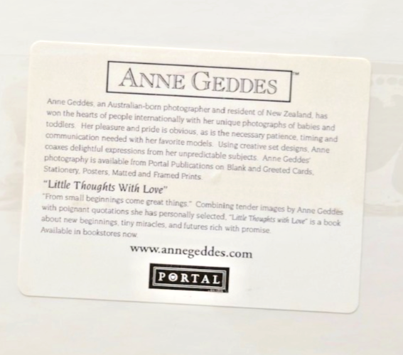 ANNE GEDDES  'LITTLE THOUGHTS W LOVE' ART PRINTS 1993