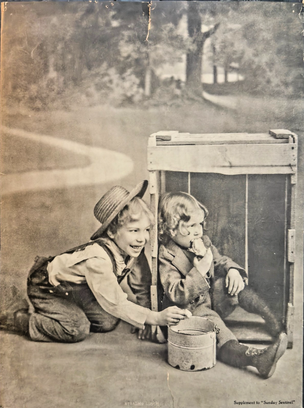 Early 1900 “Stealing Lunch" Portrait– Supplement to The Sunday Sentinel