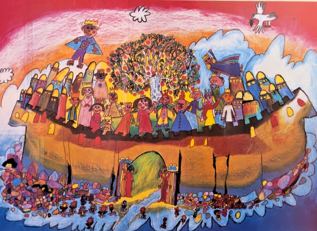 1987 Israel Museum Jerusalem Poster “Children of the World Paint Jerusalem”