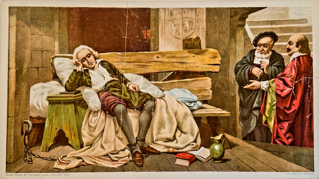 1893 Chicago Tribune ART Supplement 'Columbus in Chains'