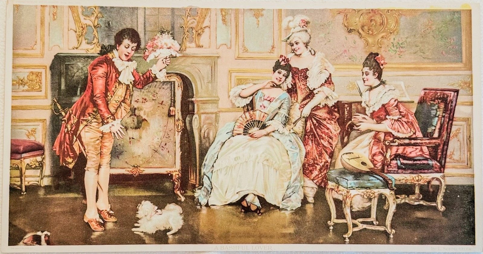 1895 Chicago Tribune ART Supplement 'A Bashful Lover'