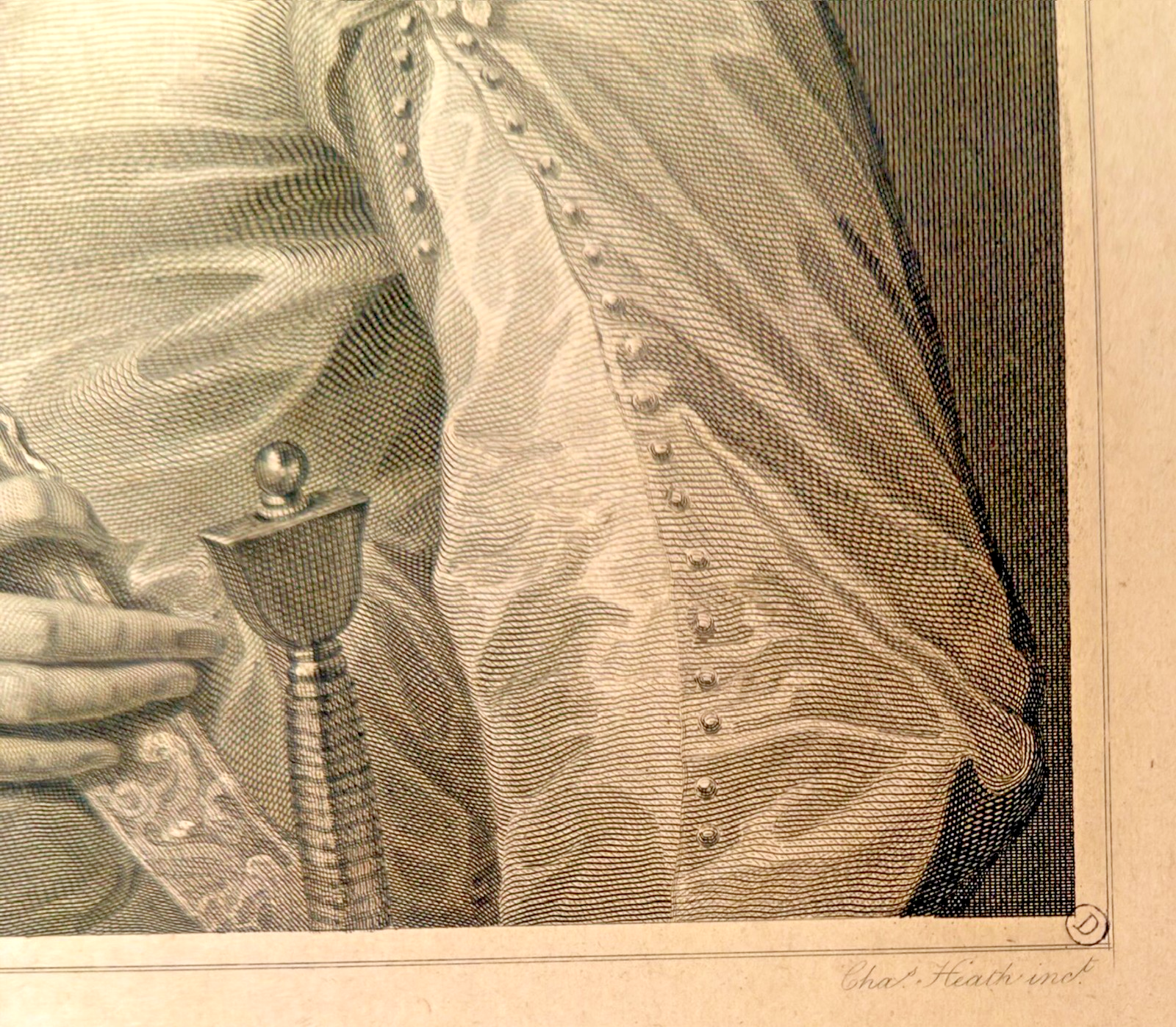 19th Century Engraving After Van Dyck "Gentleman of the Court King Charles' 1823