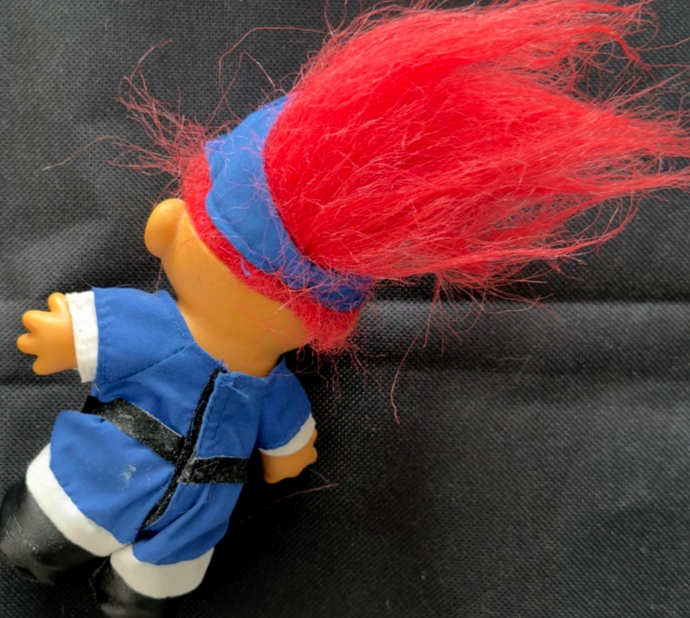 Vintage Russ Troll Doll –Li'L Slugger – Red Hair – 1980s/1990s
