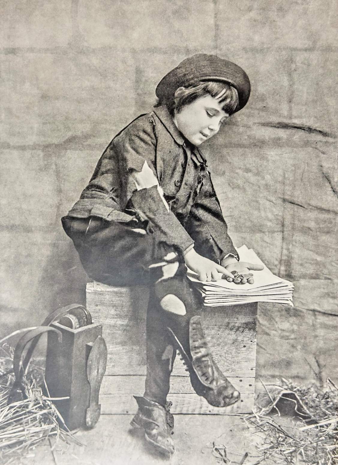 Early 1900 “Counting His Money' Portrait– Supplement to The Sunday Sentinel