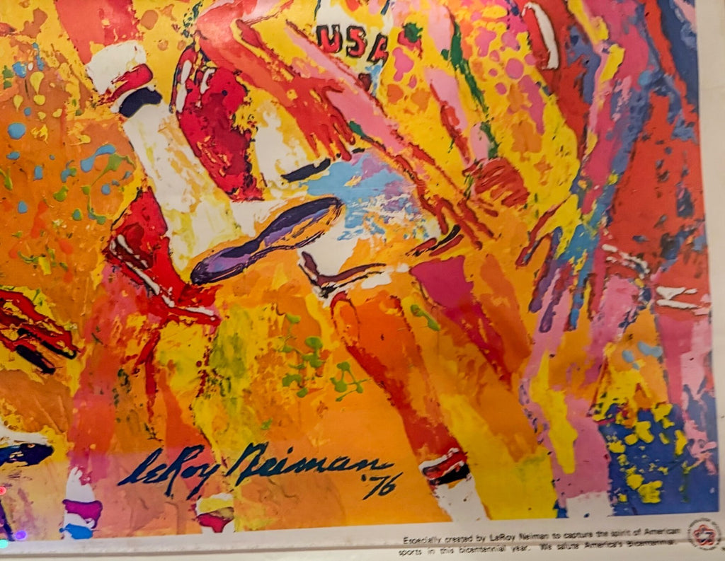 1976 Olympics Montreal - Art By Leroy Neiman USA Basketball Poster