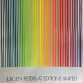 1980s Jürgen Peters Op Art Poster – “Jürgen Peters at Editions Limited” – Rain