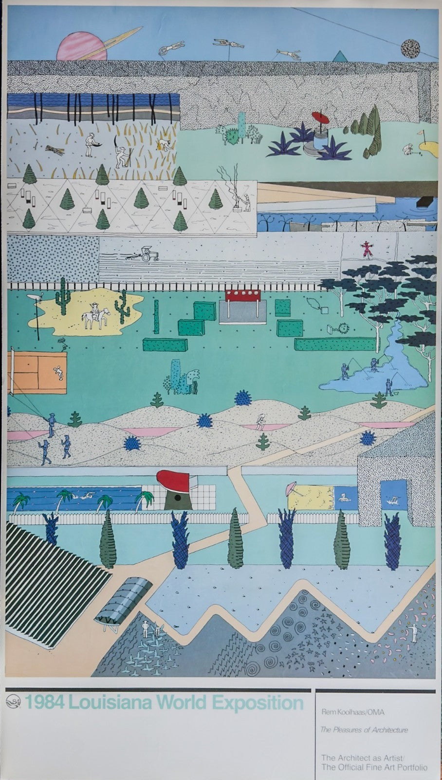 1984 Louisiana World Exposition Poster: Rem Koolhaas OMA Architectural Print