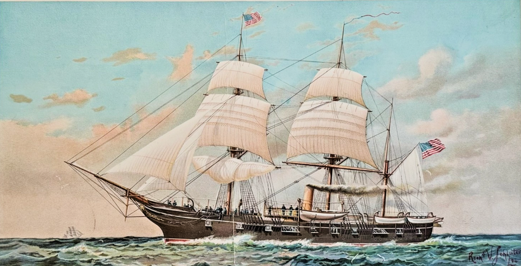 1894 Chicago Tribune ART Supplement 'The Brave Old Kearsarge'