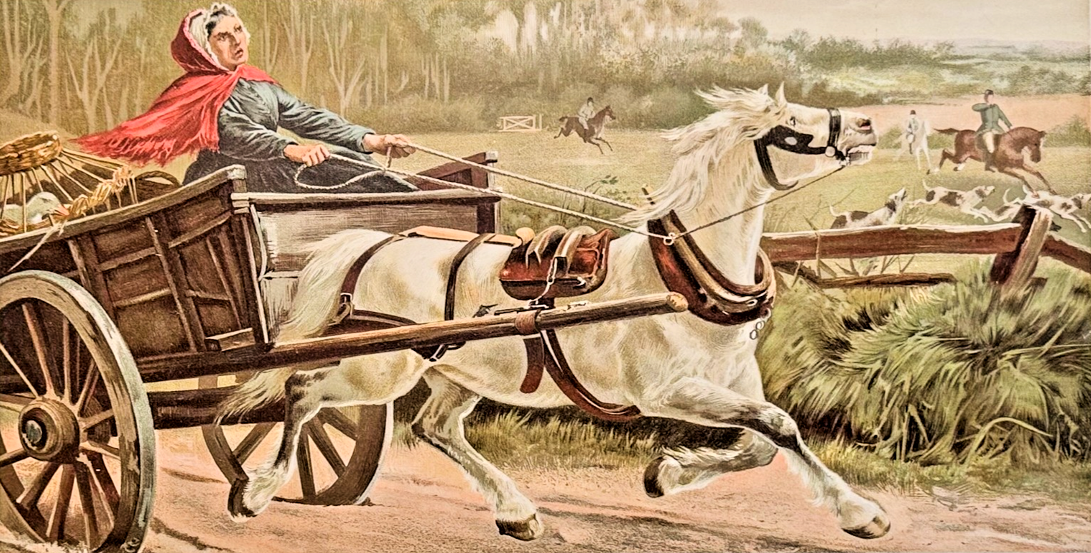 1895 Chicago Tribune ART Supplement 'Going to the Hunt'