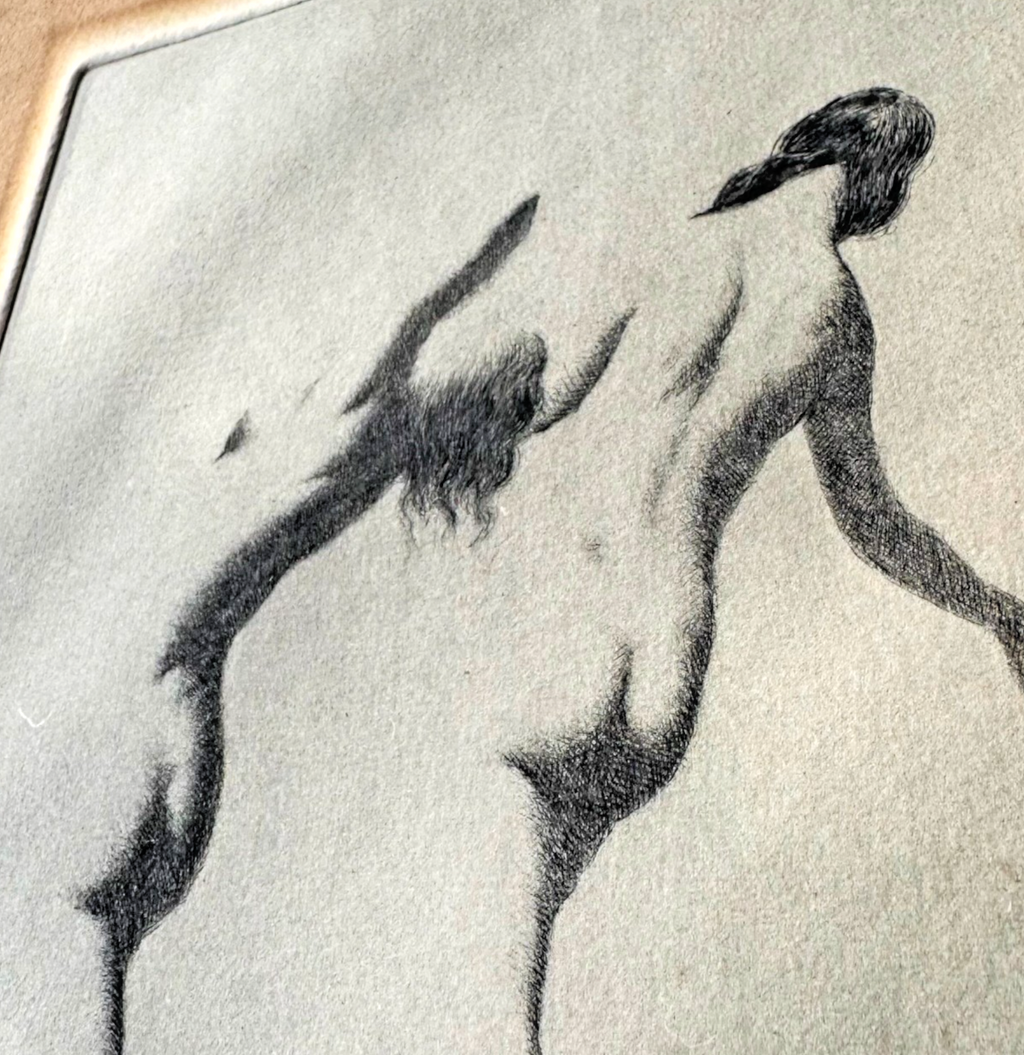 Warren B Davis Dry Point Etching - Signed