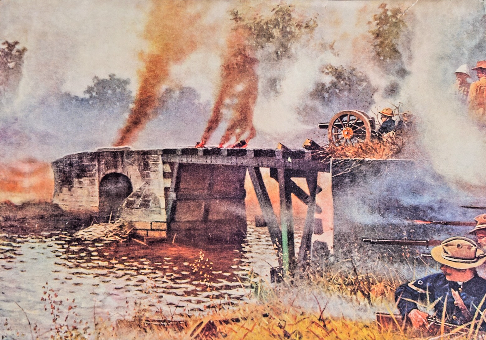 1902 Sunday Sentinel Supplement - 'Lawton at Zapote Bridge'