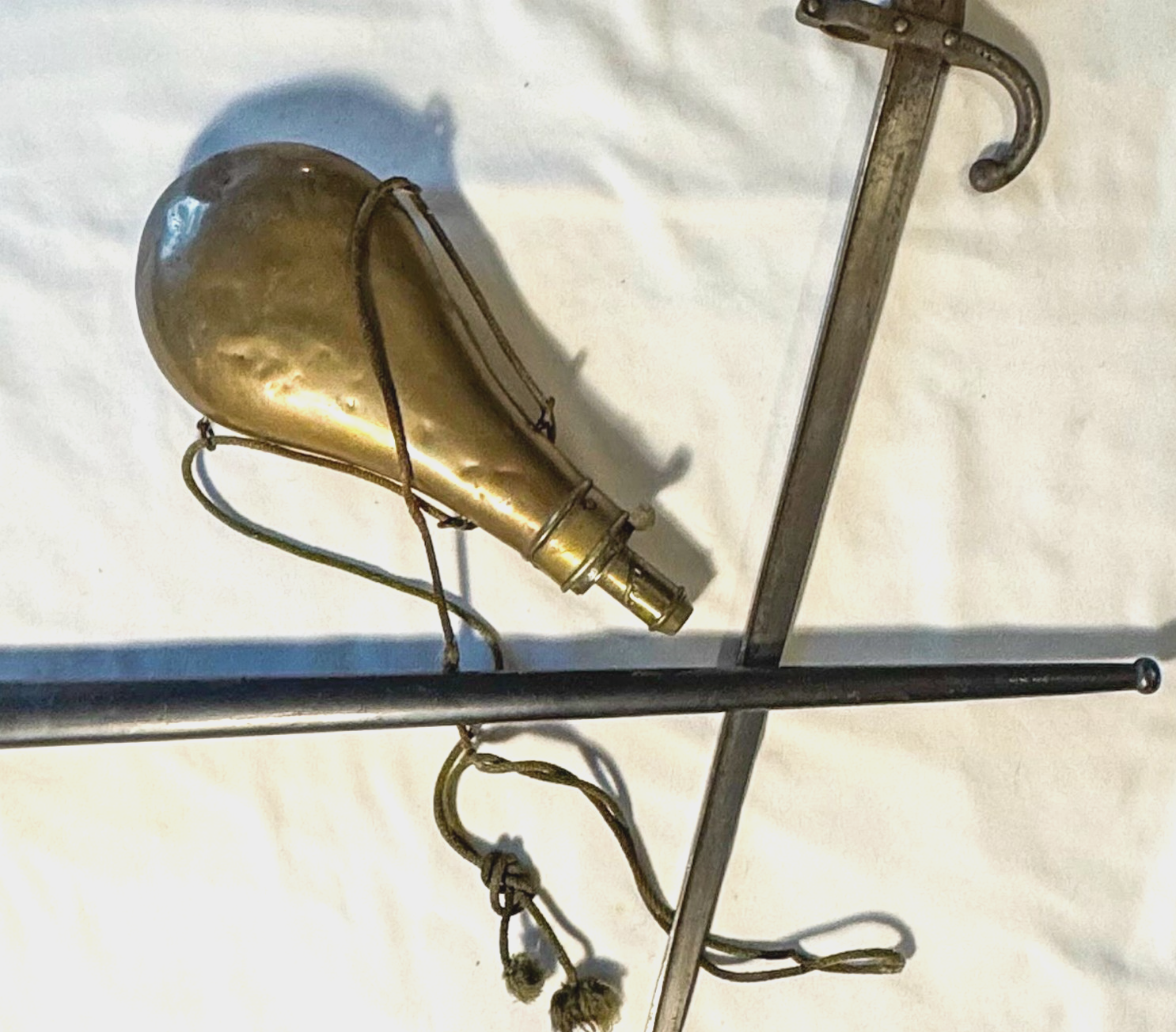 1877 French Gras Bayonet W COPPER POWDER FLASK