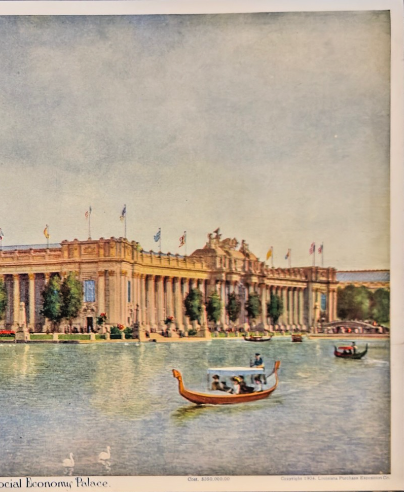 1904 Louisiana Purchase Exposition Art Supplement 'Ed & Social Economy Palace'