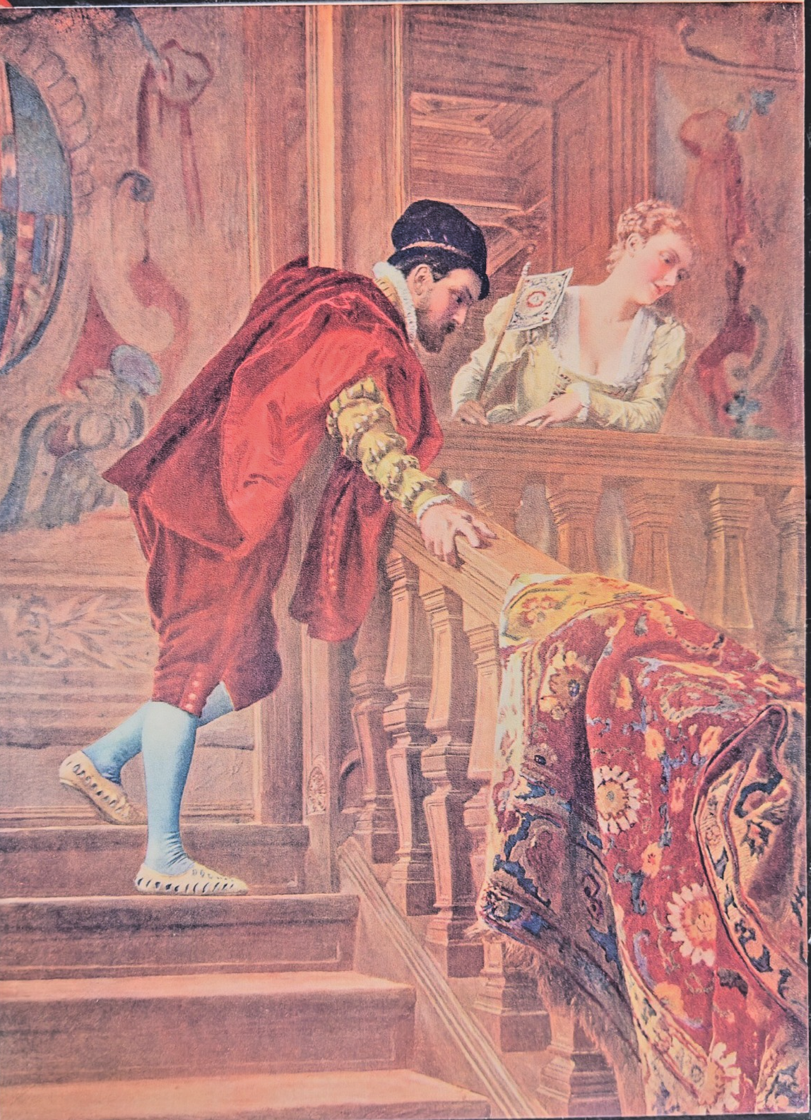 1904 Art Supplement- after J-L-E Meissonier (1879) 'On the Balcony'