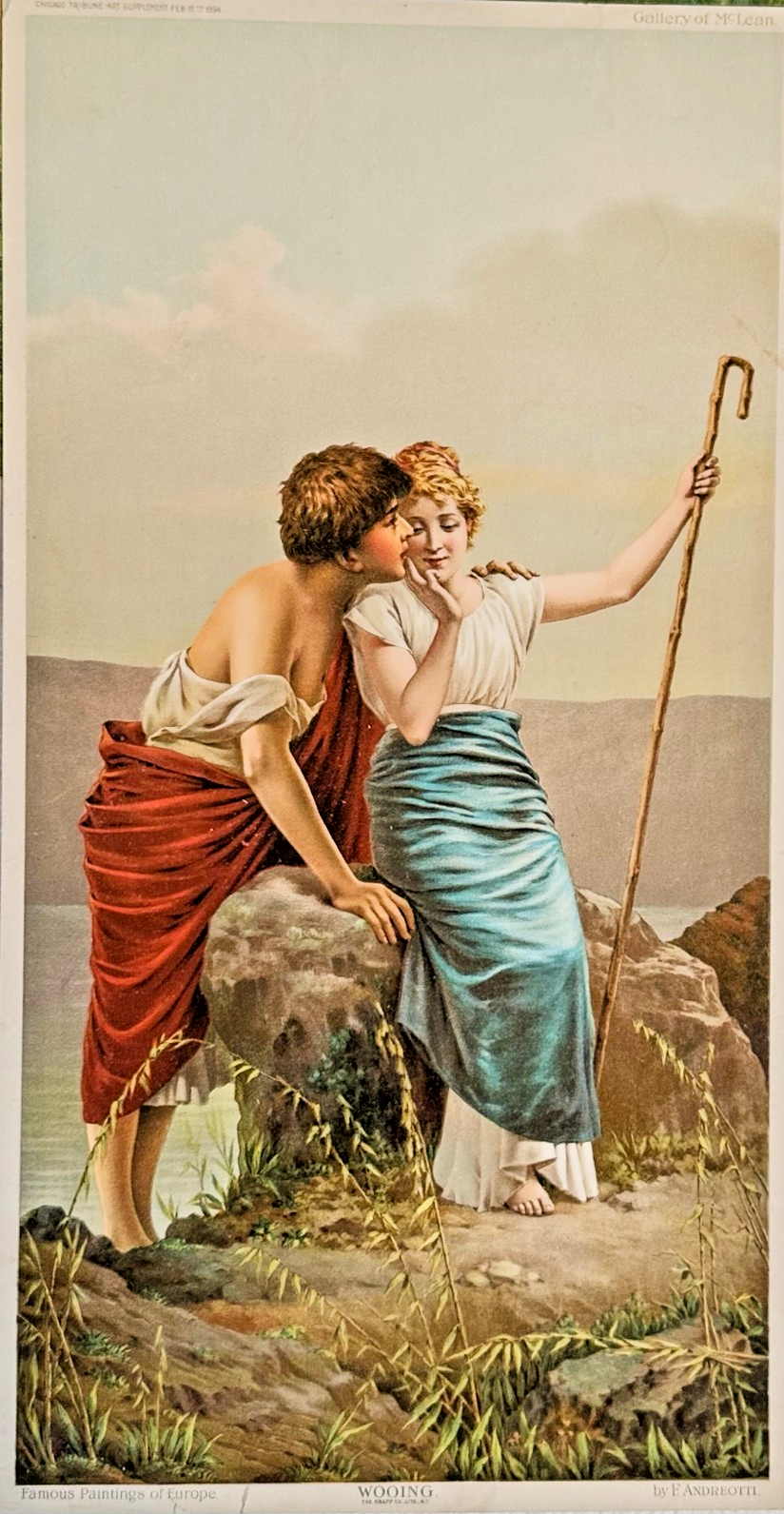 1894 Chicago Tribune ART Supplement 'Wooing'