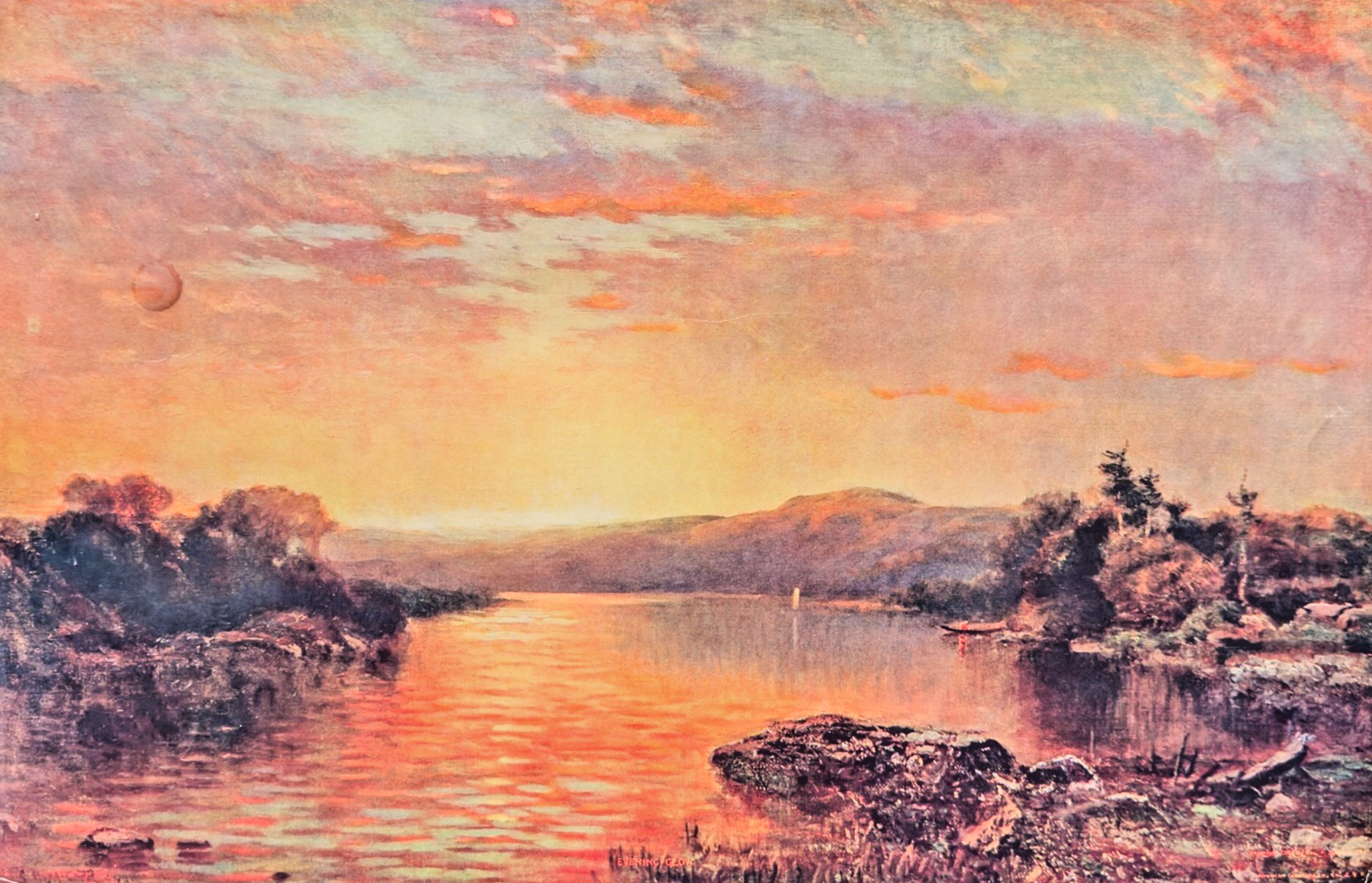 “Evening Glow” — 1907 Chromolithograph — Chicago Tribune Sunday Supplement