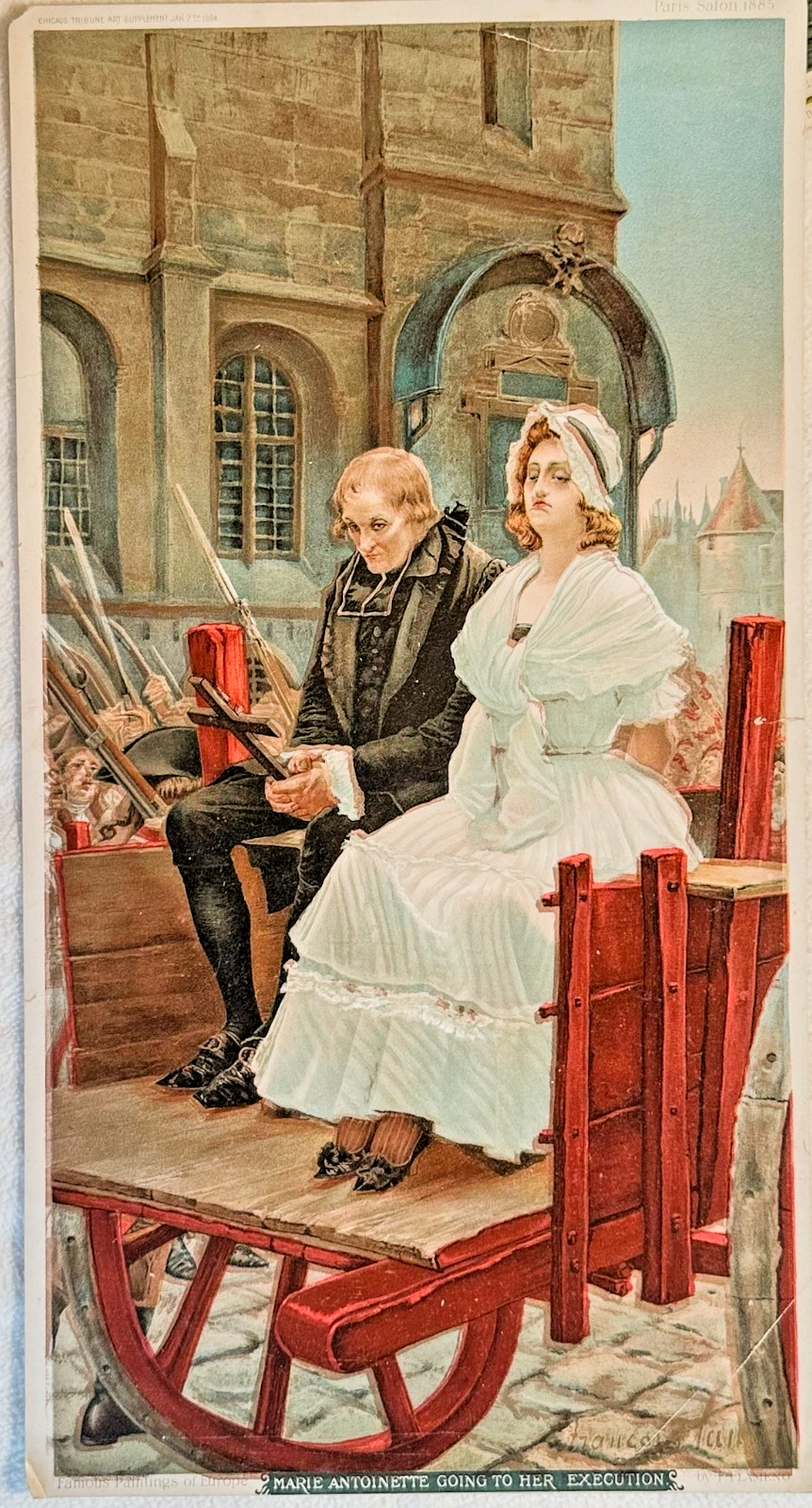 1894 Chicago Tribune ART Supplement 'Marie Antoinette Going to her Execution'