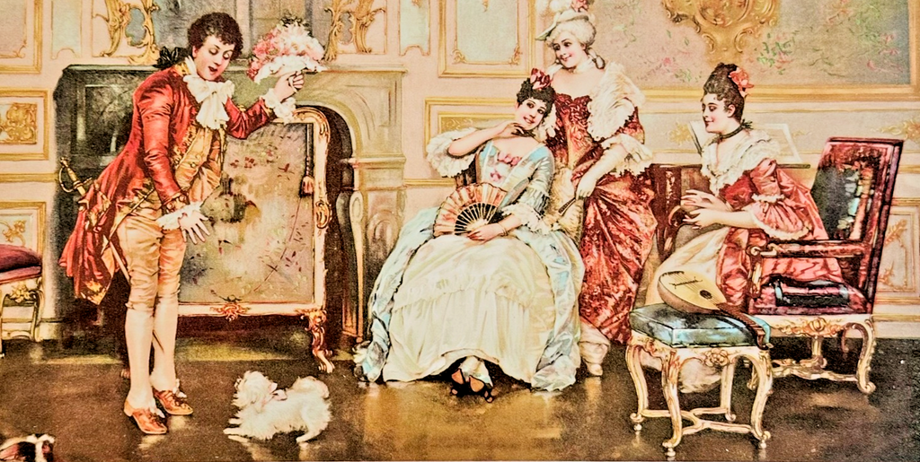 1895 Chicago Tribune ART Supplement 'A Bashful Lover'