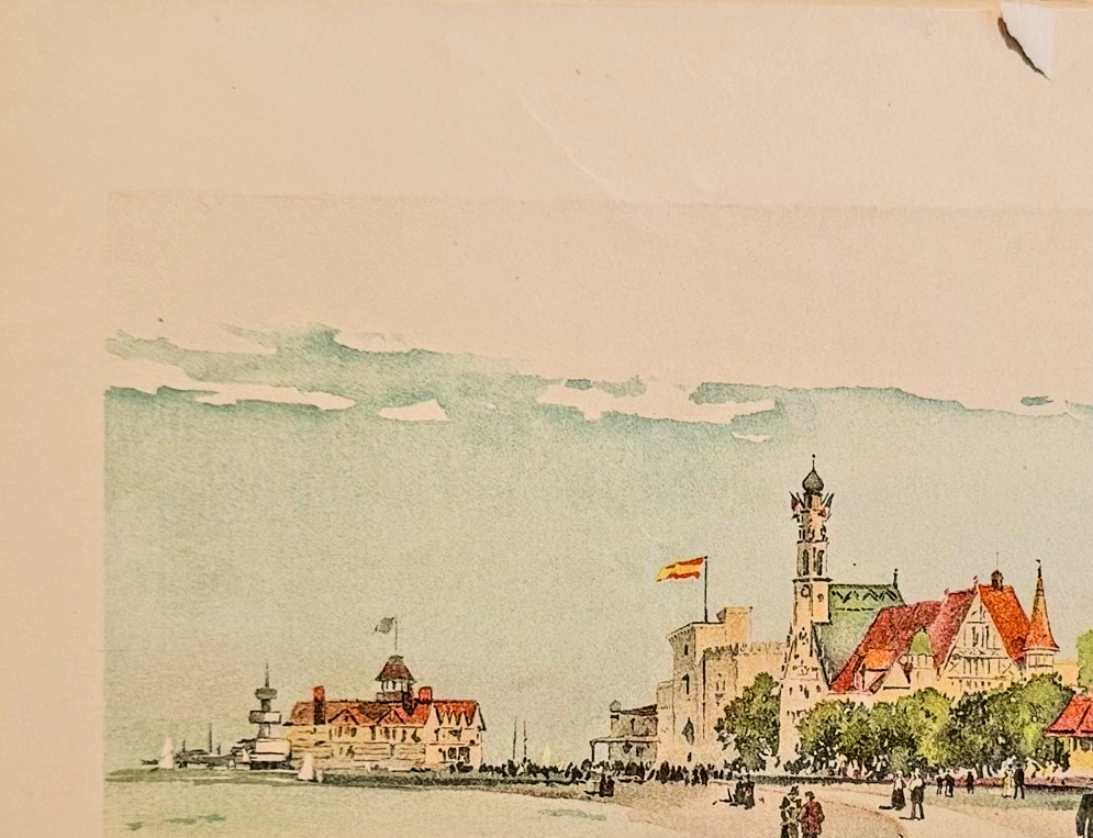 1893 Chicago World's Fair Foreign Buildings: Chicago Tribune Art Supplement Lithograph