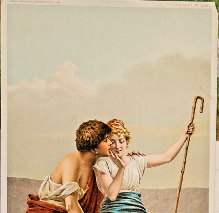 1894 Chicago Tribune ART Supplement 'Wooing'