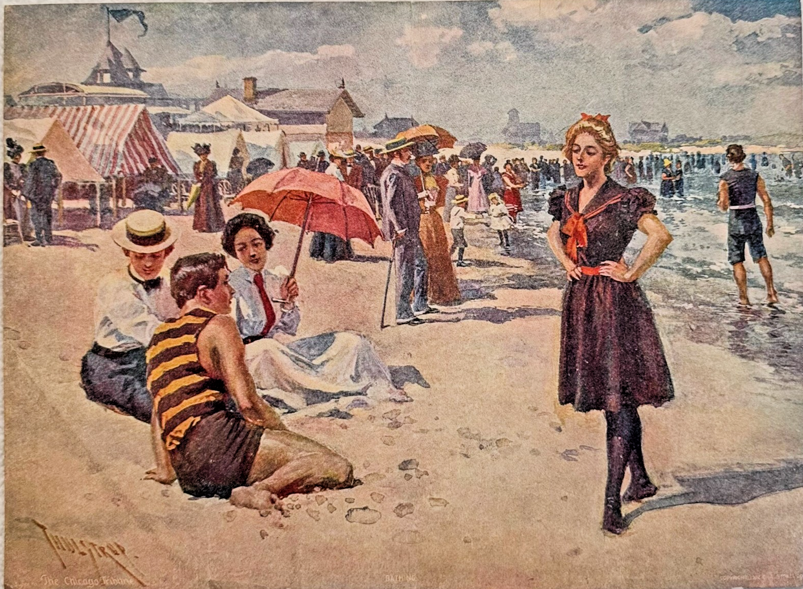 1902 Chicago Tribune ART Supplement 'Bathing'