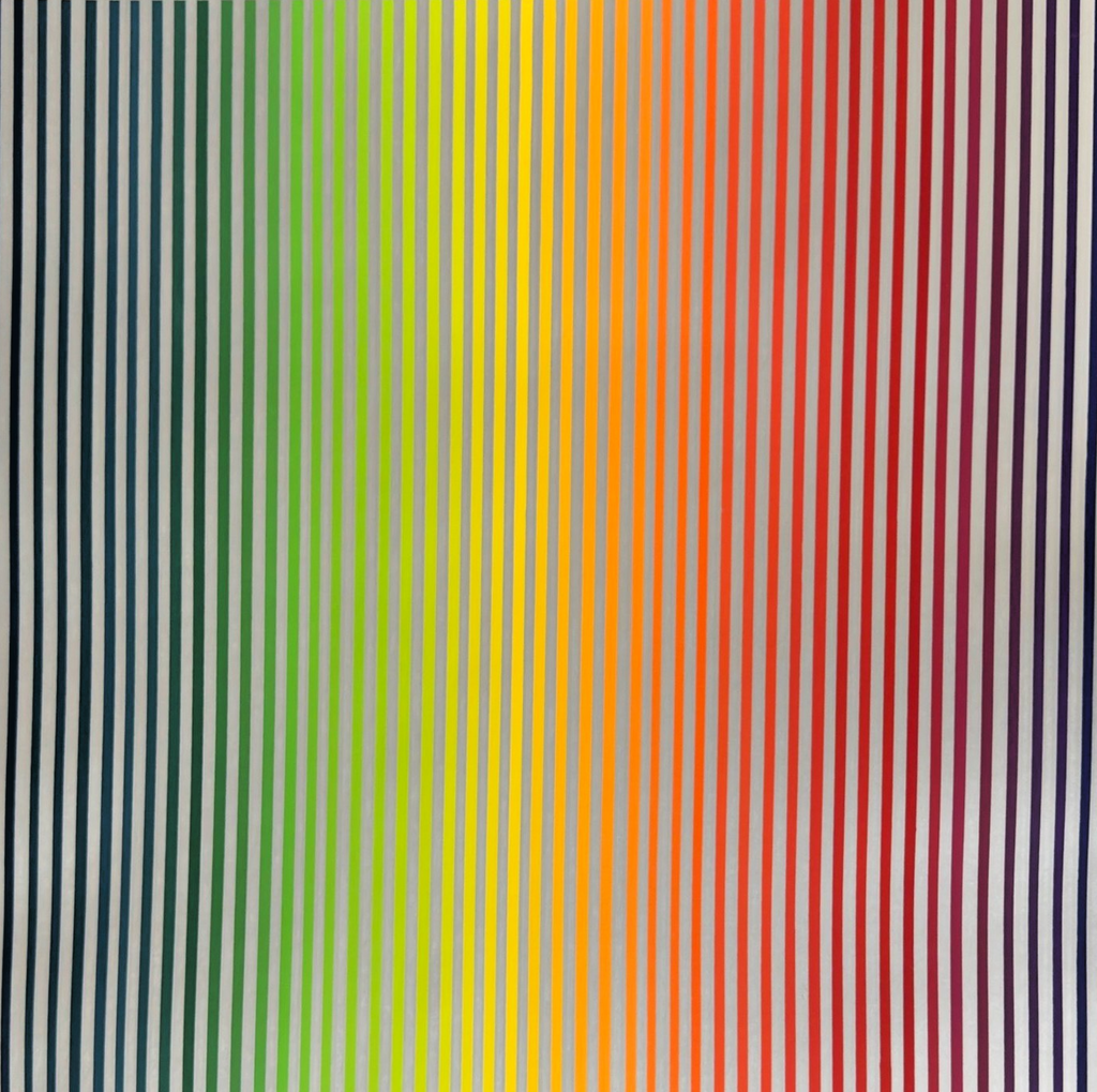 1980s Jürgen Peters Op Art Poster – “Jürgen Peters at Editions Limited” – Rain