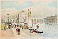 1893 Chicago World's Fair Art Supplement: East in the Grand Court Lithograph 8x10
