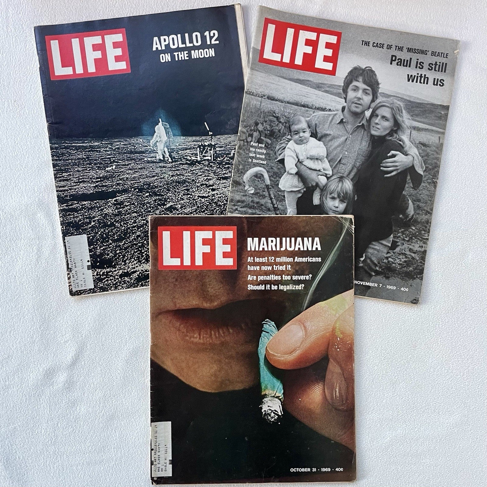 LOT 3 LIFE MAGAZINES - 1969