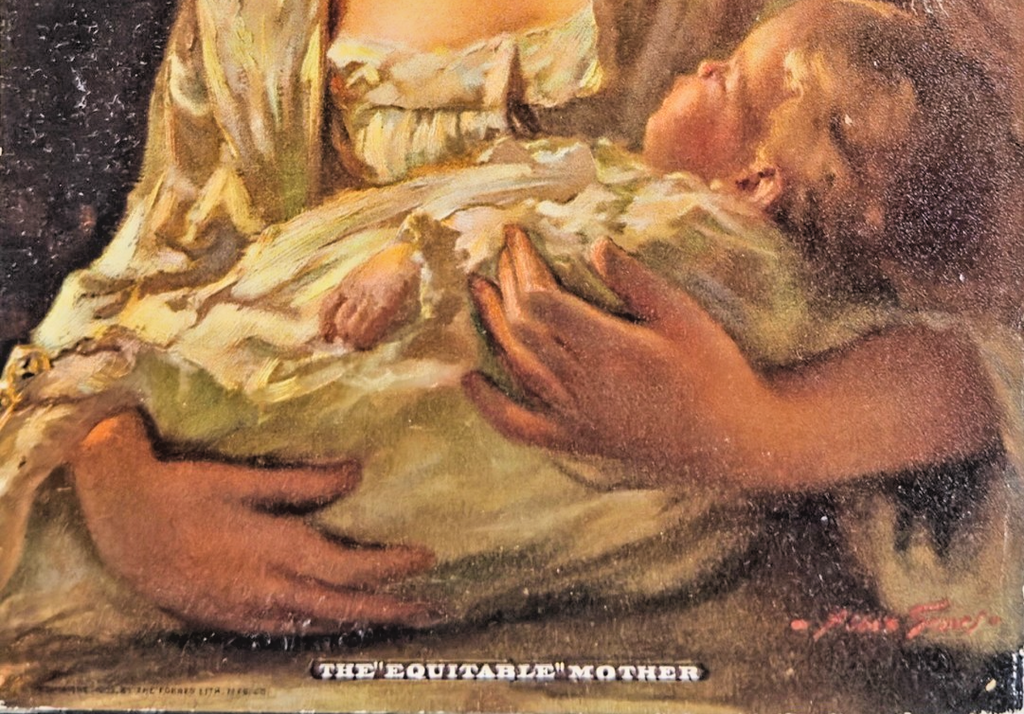 Antique 1903 Lithograph – “The Equitable Mother”
