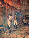 Napoleon in the Kremlin- 1902 Chicago Tribune Art Supplement — Moscow Fire 1812 Print