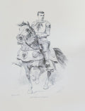 Bertrand du Guesclin Engraving – French Knight on Horseback – Hundred Years War