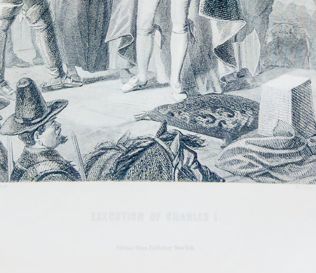 Black and white illustration of a historical scene with people in a room.