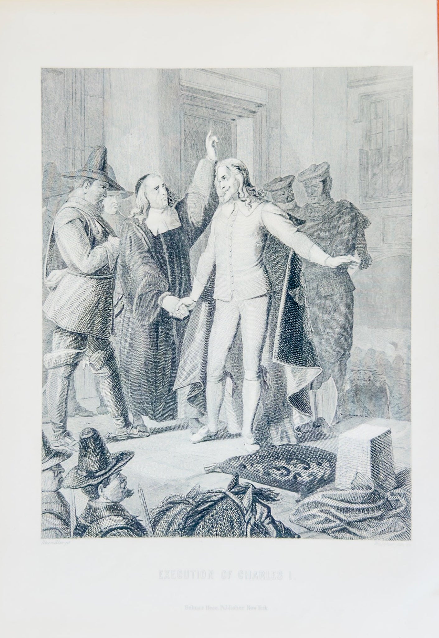 Execution of Charles I – 1894 Antique Engraving Print | English Civil War