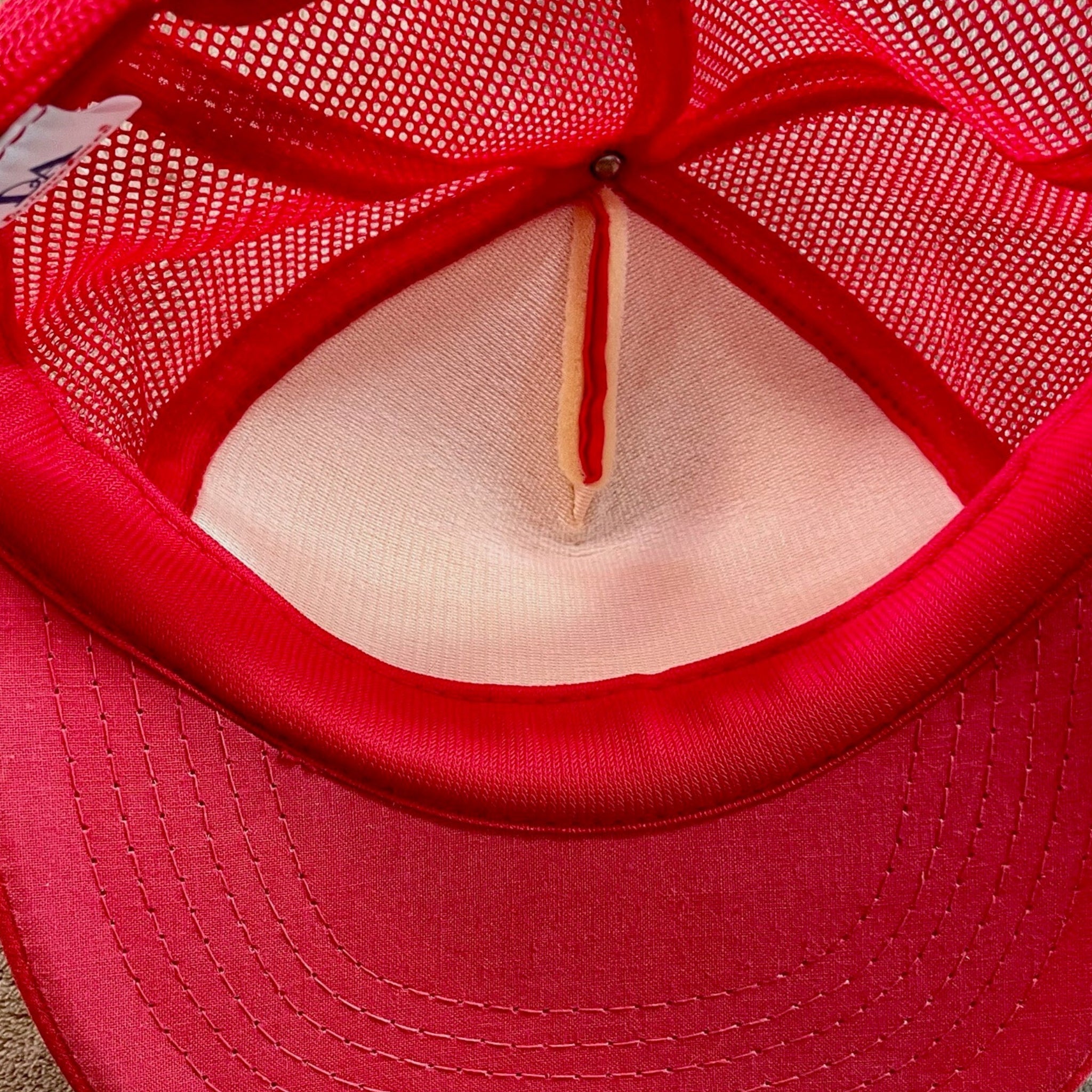 Vintage Coca-Cola “A Century of Refreshment” Red Mesh Trucker Snapback Hat Cap USA
