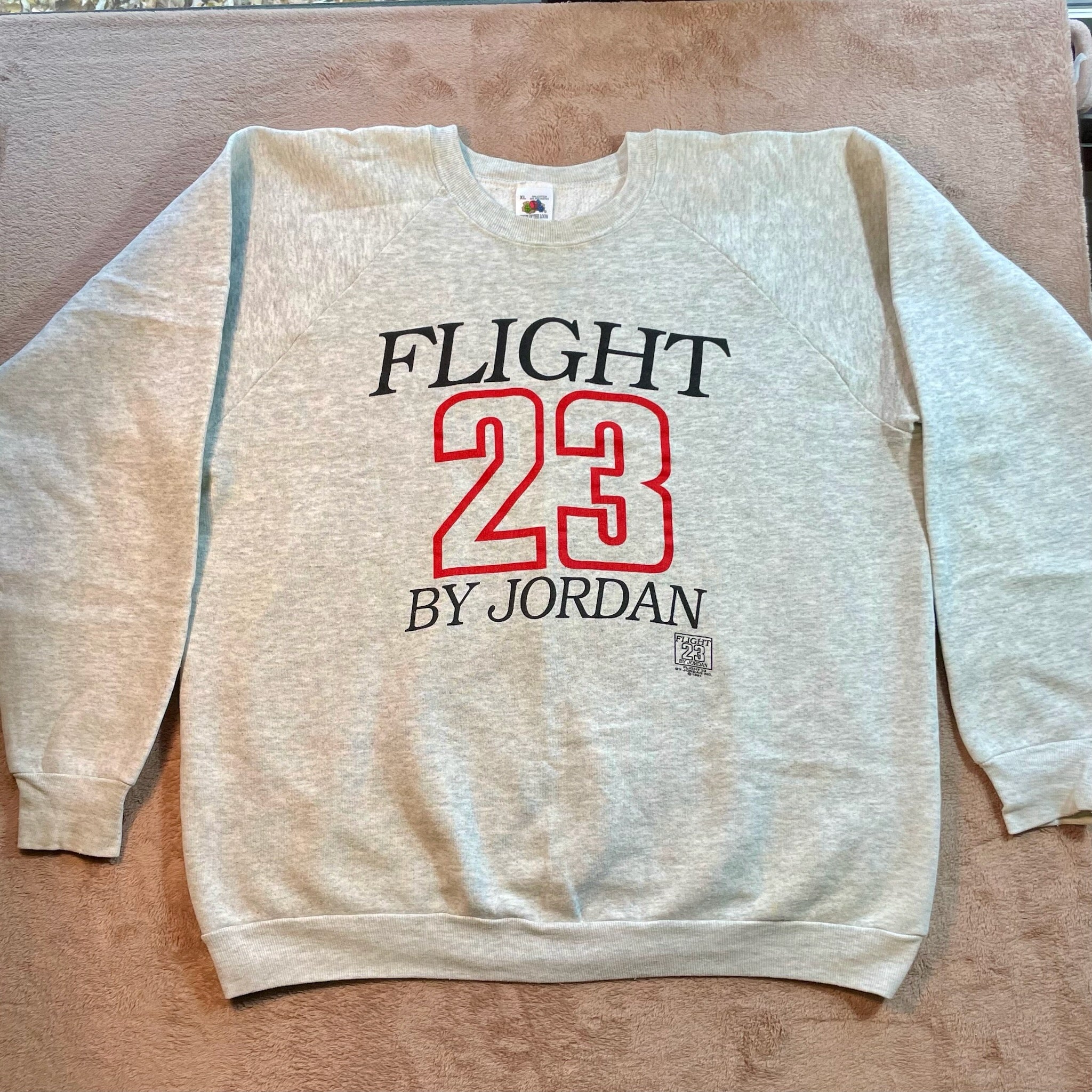 Vintage 1991 Flight 23 By Jordan Inc Crewneck XL Fruit of the Loom Made USA