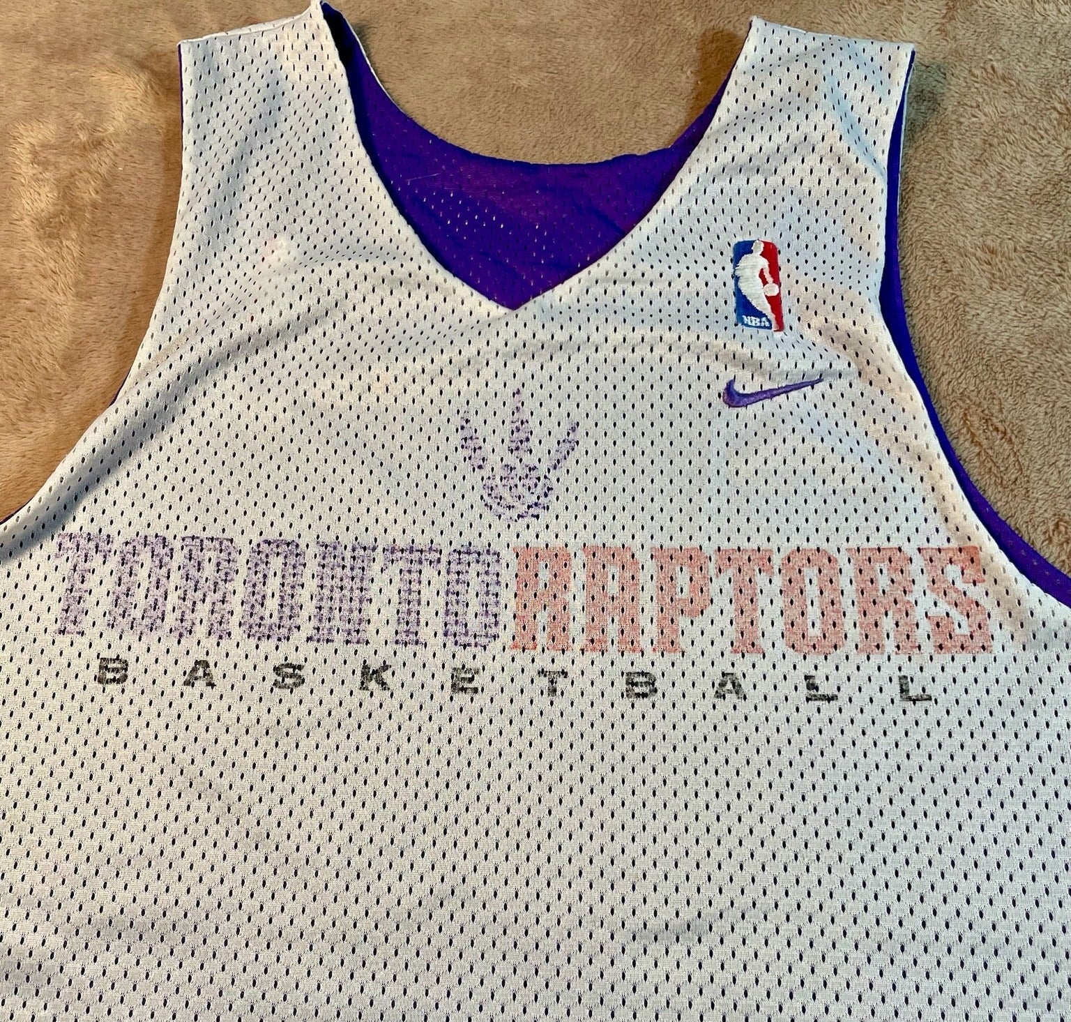 Vintage Y2K Nike NBA Toronto Raptors 15 Reversible Jersey Team Authentic Made USA Size M