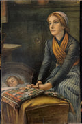 The Sailor's Madonna- Chicago Herald Art Supplement • Victorian Mother & Child Interior Scene • 1902