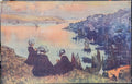 Waiting- 1907 Coastal Landscape Print • Chicago Tribune Art Supplement