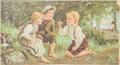 1903 Antique Newspaper Lithograph “The Conspiracy” • Indianapolis Sentinel Supplement • Victorian Children Scene
