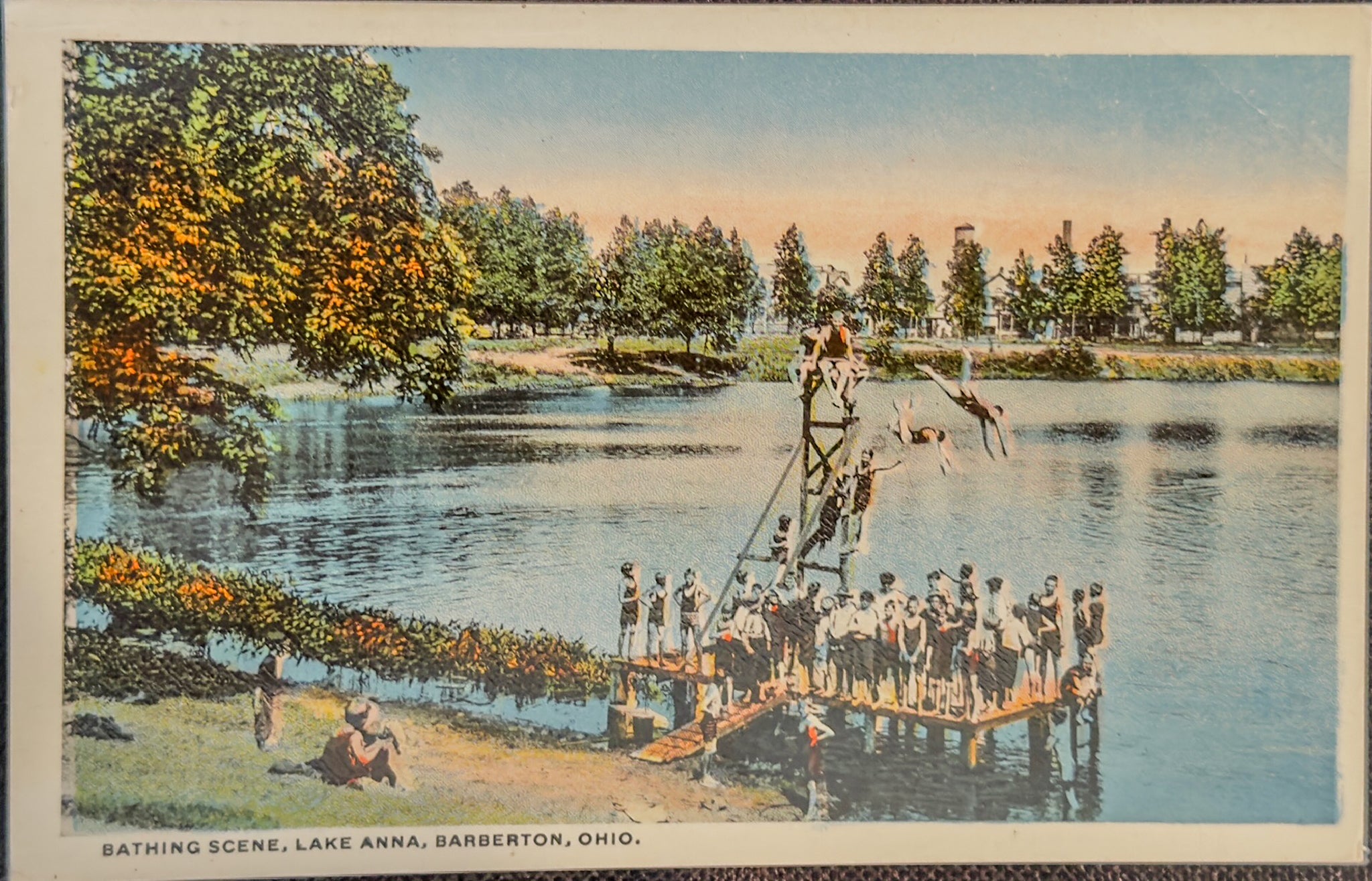 Early 1900s Akron Ohio Lake Resort Postcards – Silver Lake Toboggan, Pavilion, Lake Anna (Set of 4)
