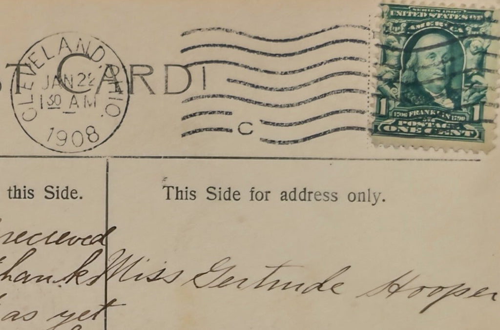 1908 Akron Ohio Postcard – New Country Club House West Hill – Vintage Summit County OH