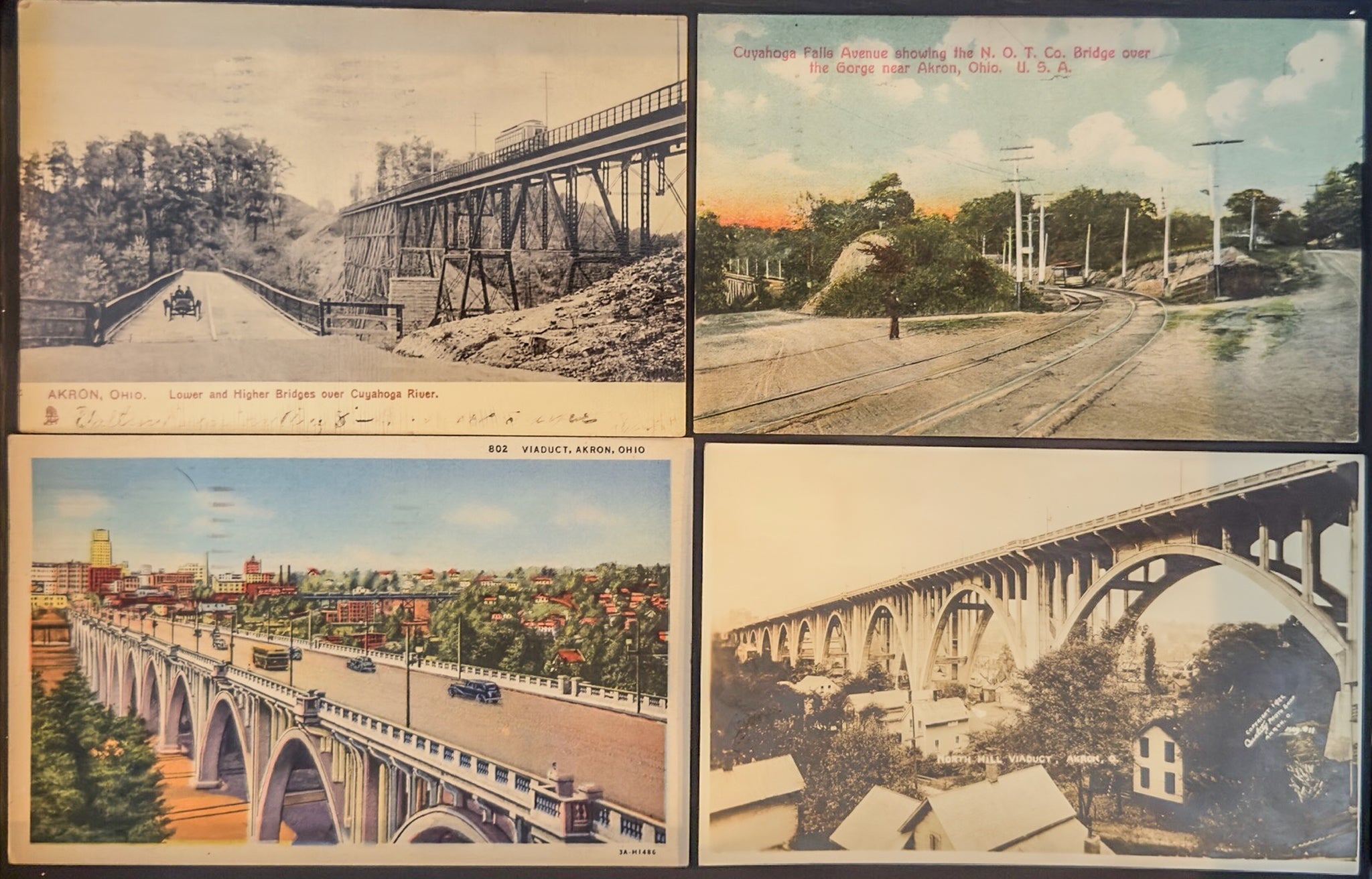 Akron, Ohio Bridge & Viaduct Postcard Lot
