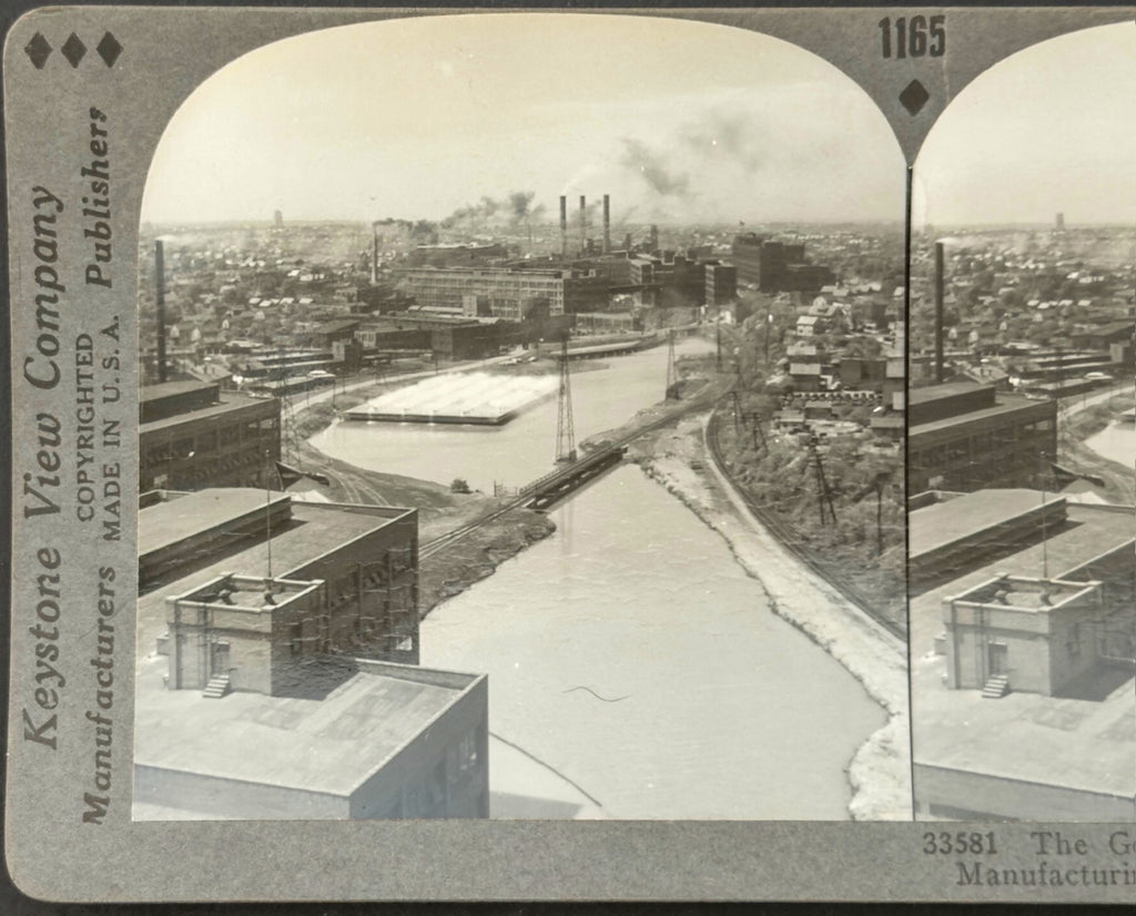 Keystone Stereoview Goodyear Rubber Plant Akron Ohio Industrial Stereo Photo Card