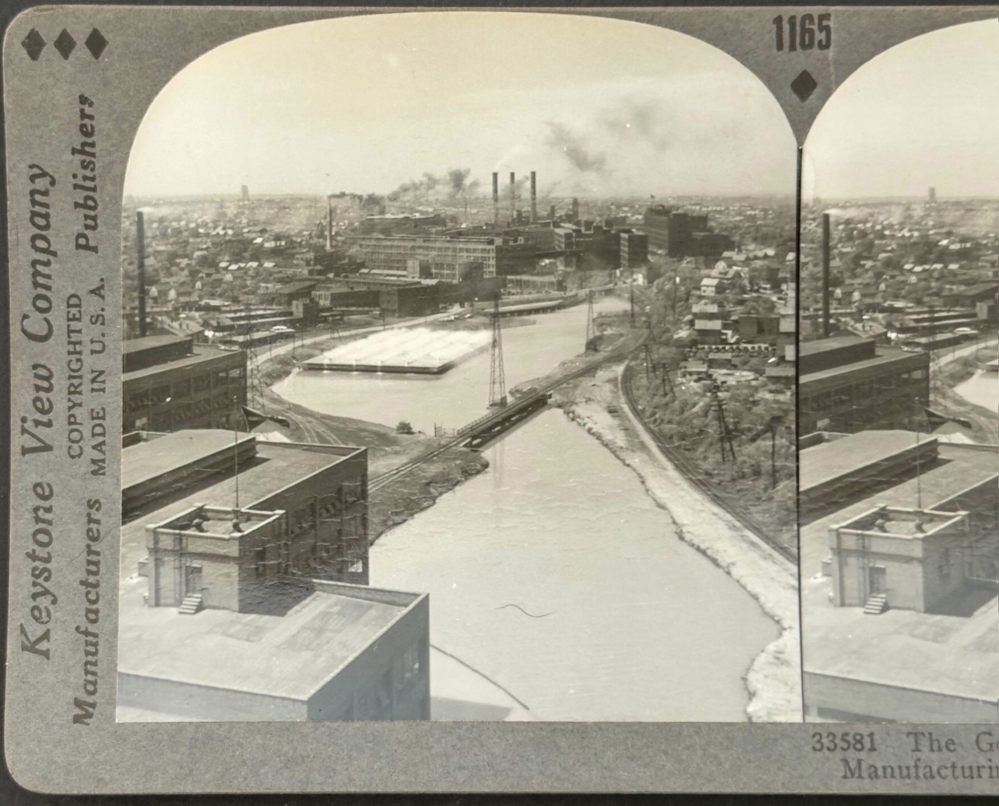 Keystone Stereoview Goodyear Rubber Plant Akron Ohio Industrial Stereo Photo Card