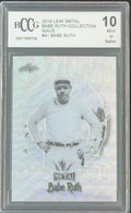 Baseball card of Babe Ruth with BCCG grading label