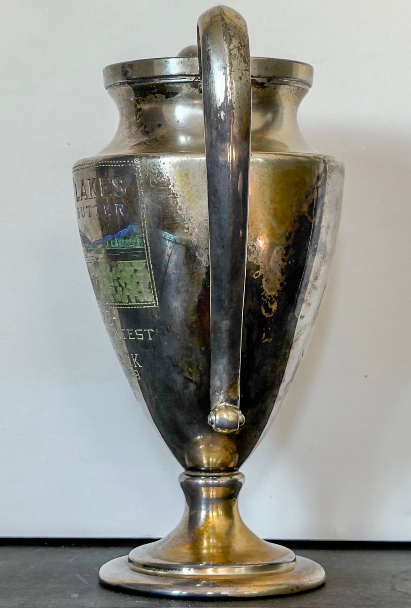 Vintage 1934 Land O’Lakes Sweet Cream Butter Trophy – Efficiency Contest – Derby Silver Co.